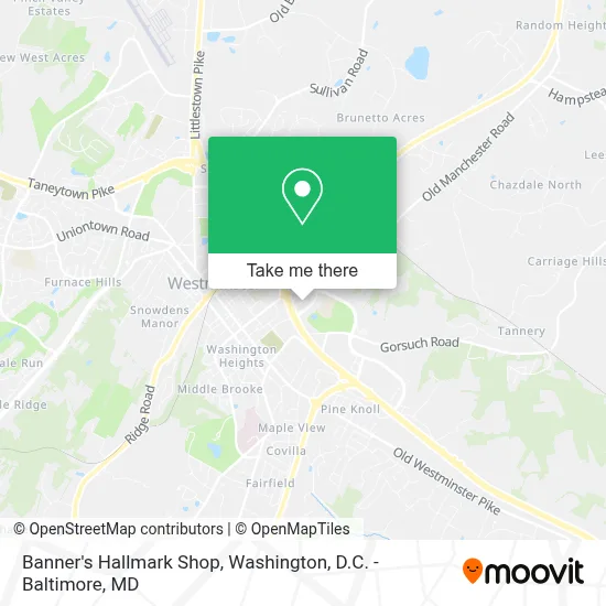 Banner's Hallmark Shop map