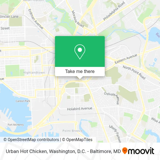 Urban Hot Chicken map