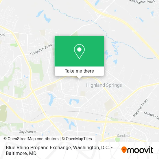 Blue Rhino Propane Exchange map