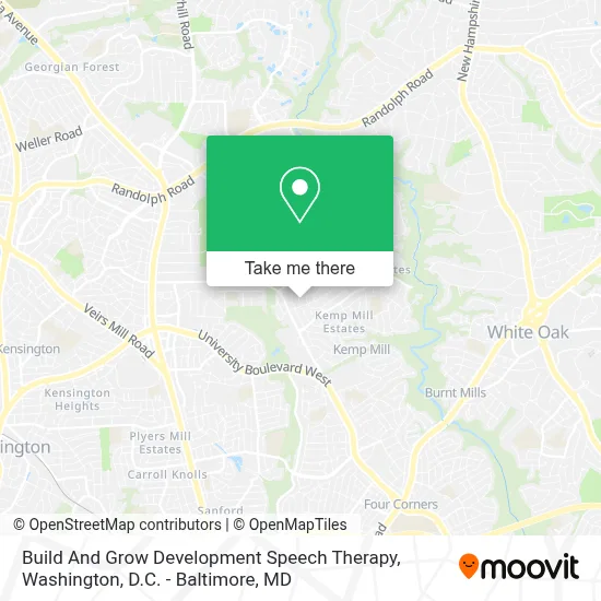 Build And Grow Development Speech Therapy map