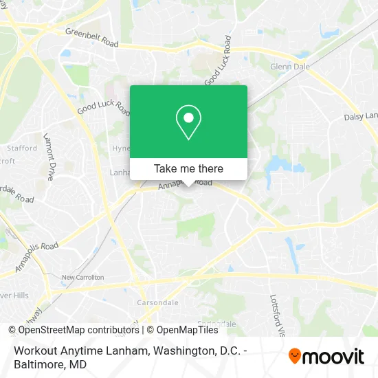 Workout Anytime Lanham map