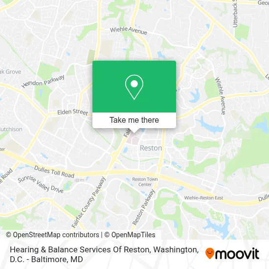 Hearing & Balance Services Of Reston map