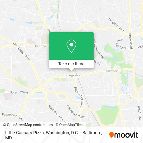 Little Caesars Pizza map