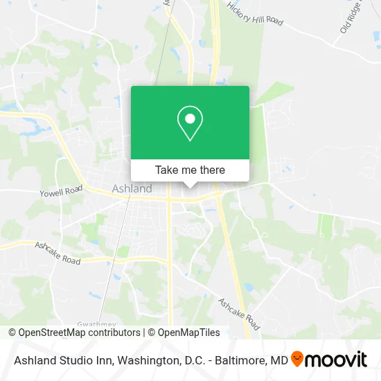 Ashland Studio Inn map