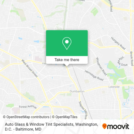 Auto Glass & Window Tint Specialists map