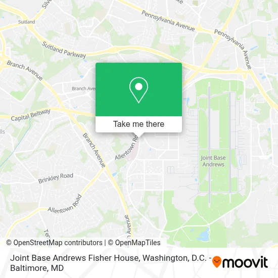 Joint Base Andrews Fisher House map