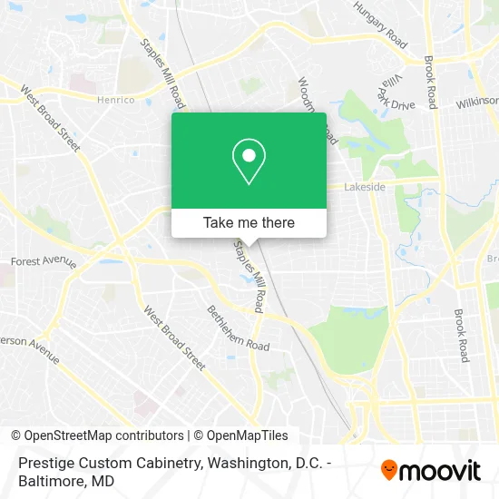Prestige Custom Cabinetry map