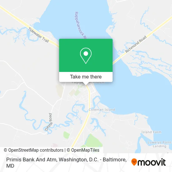 Primis Bank And Atm map