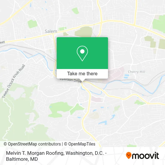 Melvin T. Morgan Roofing map