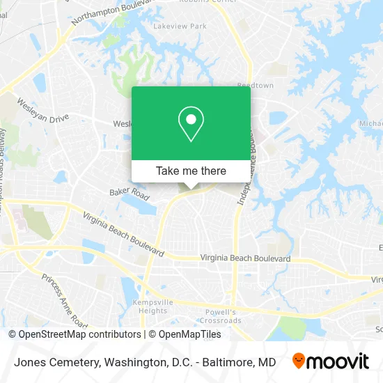 Jones Cemetery map