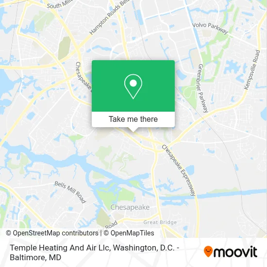 Temple Heating And Air Llc map