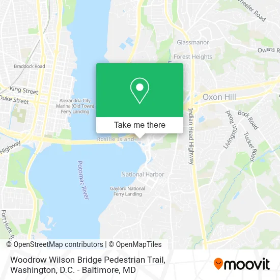 Woodrow Wilson Bridge Pedestrian Trail map