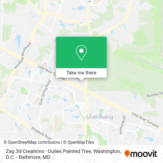 Zag 3d Creations - Dulles Painted Tree map