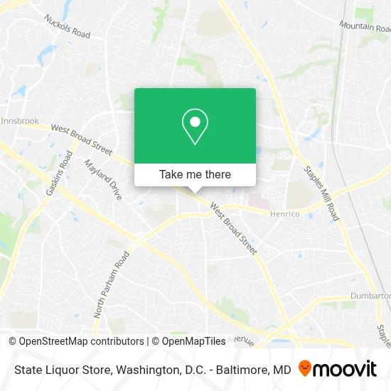 State Liquor Store map