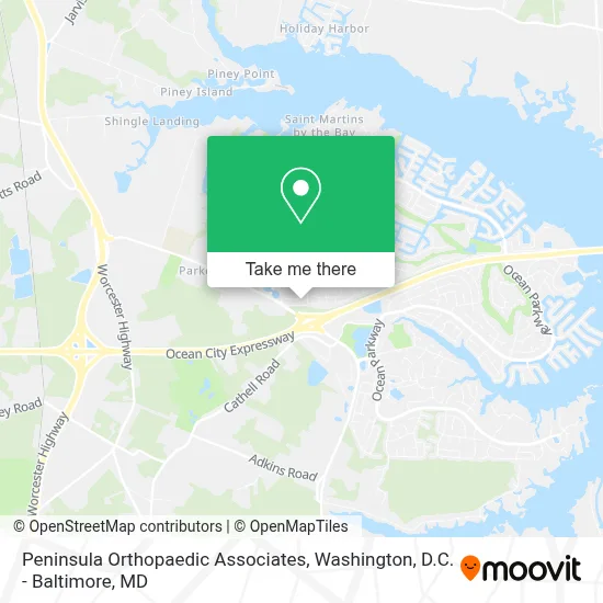 Peninsula Orthopaedic Associates map