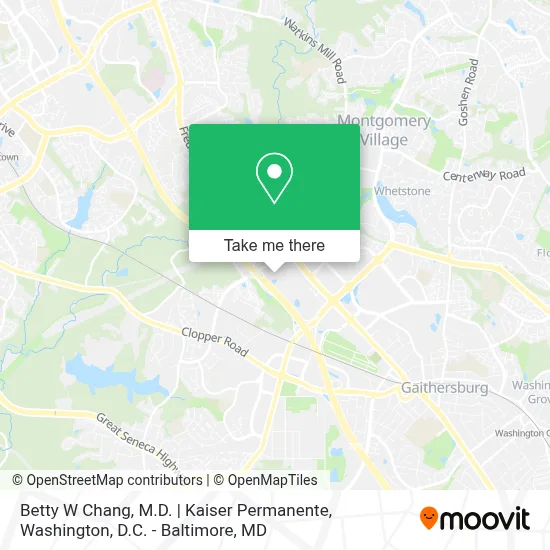 Betty W Chang, M.D. | Kaiser Permanente map