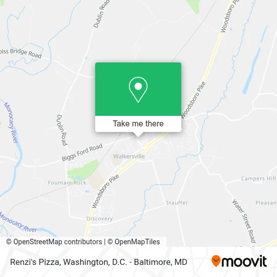 Renzi's Pizza map