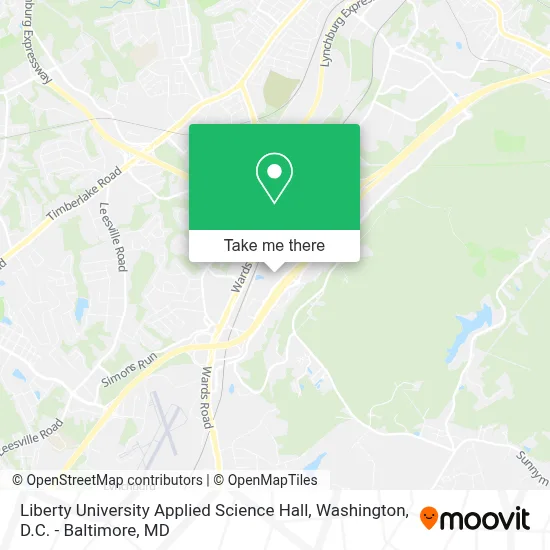 Liberty University Applied Science Hall map