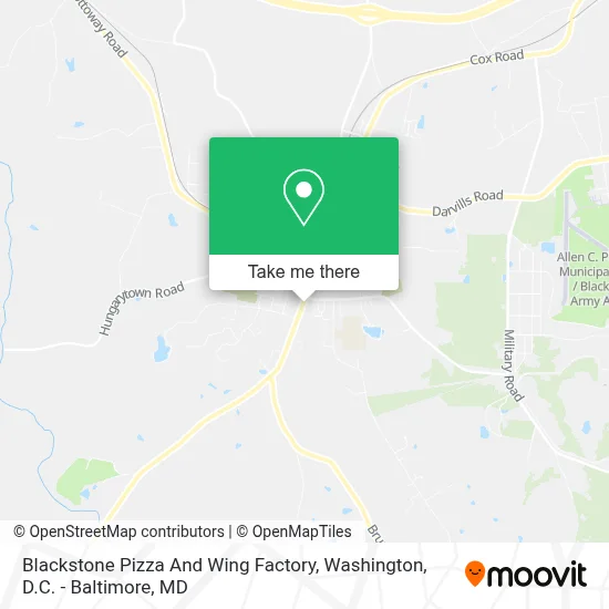 Blackstone Pizza And Wing Factory map