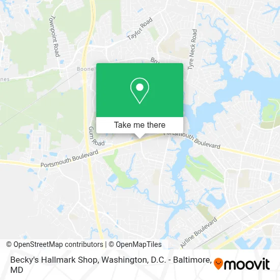 Becky's Hallmark Shop map