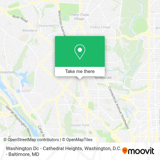 Washington Dc - Cathedral Heights map