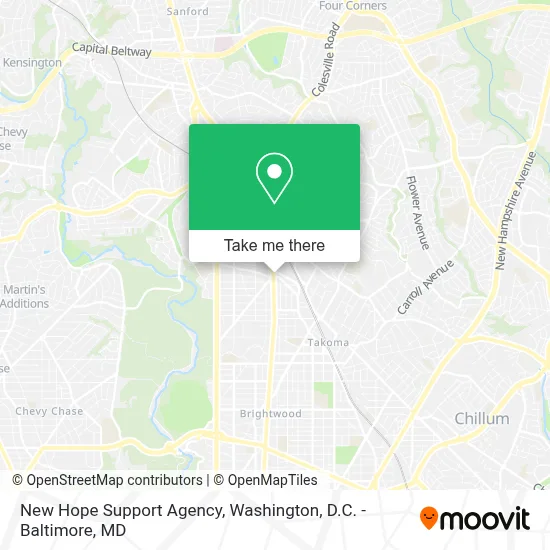 New Hope Support Agency map