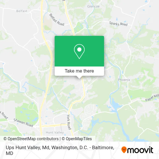 Ups Hunt Valley, Md map
