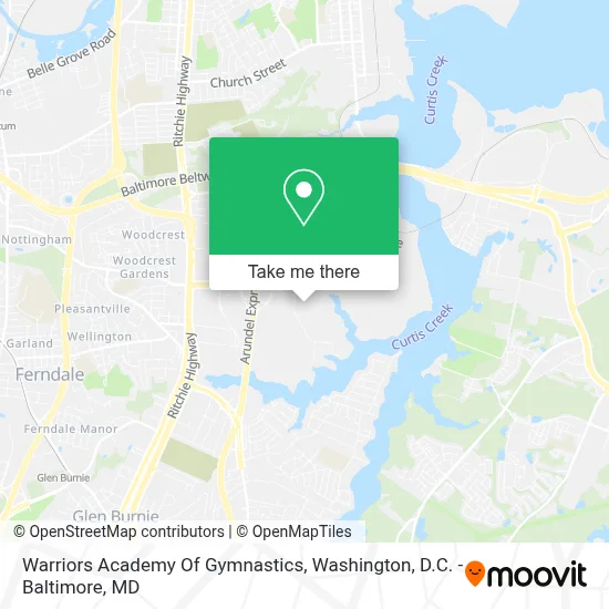 Warriors Academy Of Gymnastics map