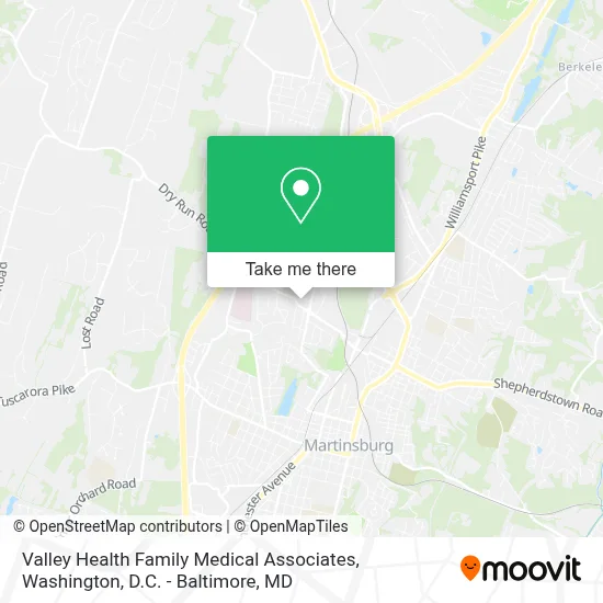Valley Health Family Medical Associates map