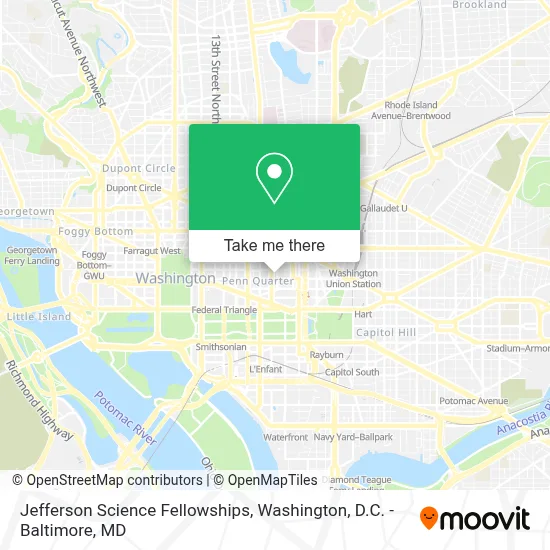 Jefferson Science Fellowships map