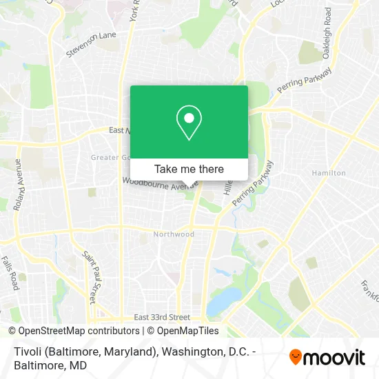 Tivoli (Baltimore, Maryland) map