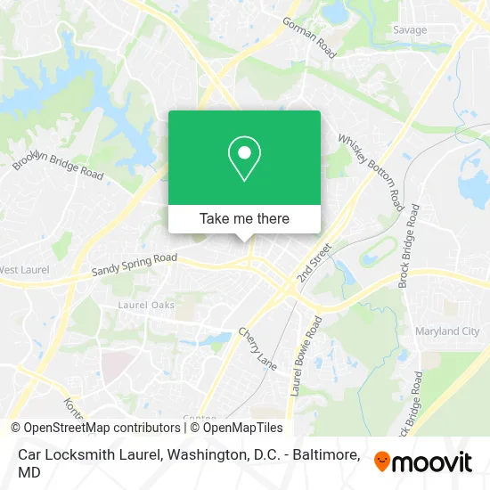 Car Locksmith Laurel map