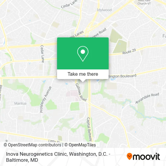 Inova Neurogenetics Clinic map