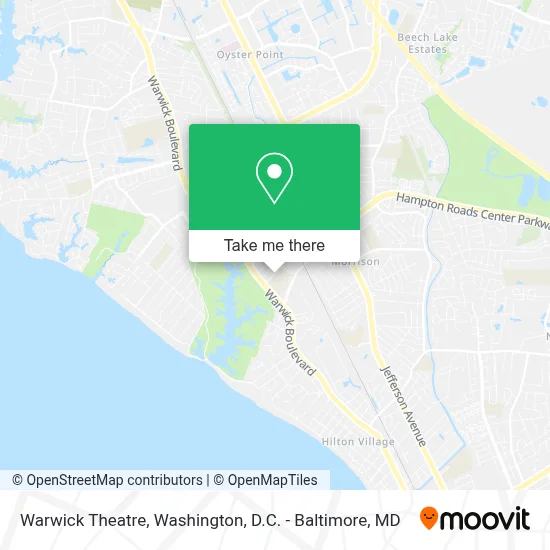 Warwick Theatre map
