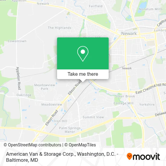 American Van & Storage Corp. map