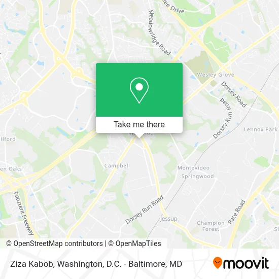 Ziza Kabob map