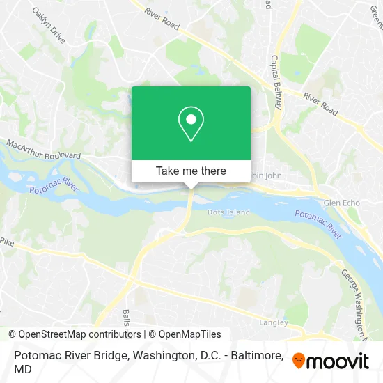 Potomac River Bridge map