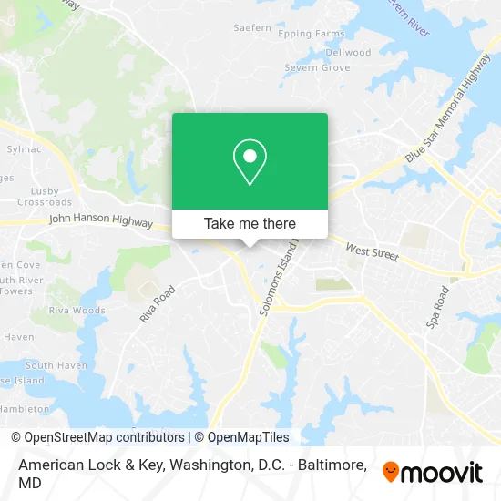 American Lock & Key map