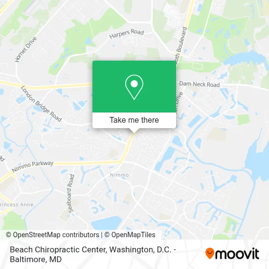 Beach Chiropractic Center map