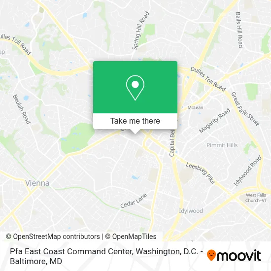 Pfa East Coast Command Center map