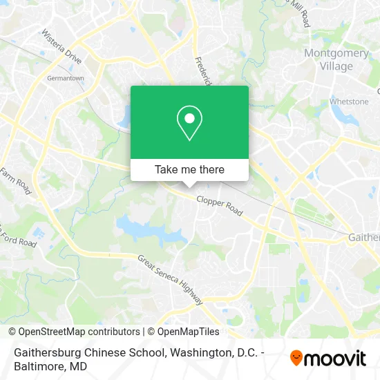 Gaithersburg Chinese School map