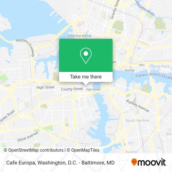 Cafe Europa map