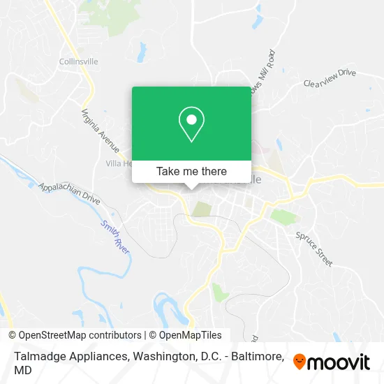Talmadge Appliances map