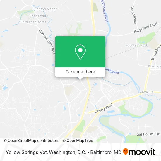 Yellow Springs Vet map