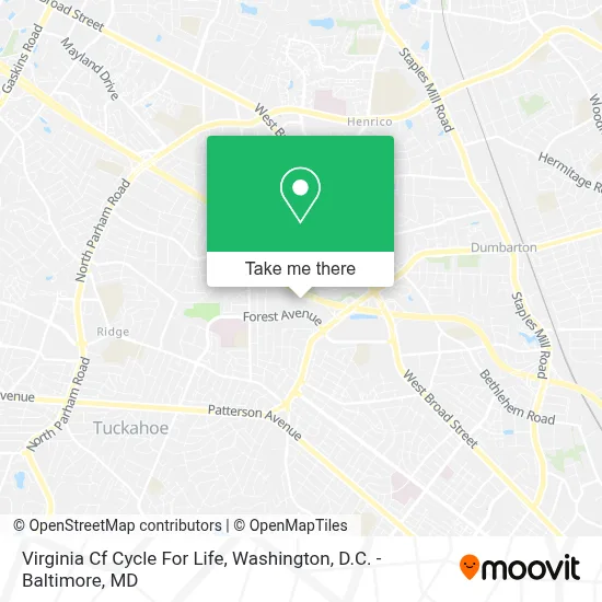 Virginia Cf Cycle For Life map