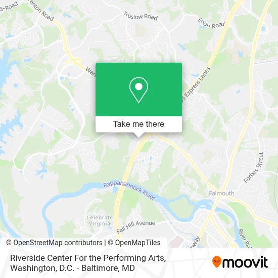 Riverside Center For the Performing Arts map