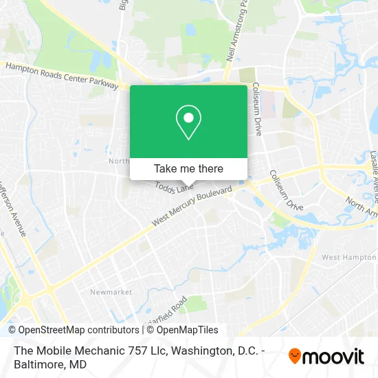 The Mobile Mechanic 757 Llc map