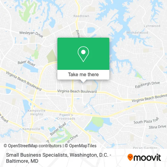Small Business Specialists map