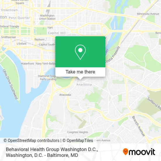 Behavioral Health Group Washington D.C. map