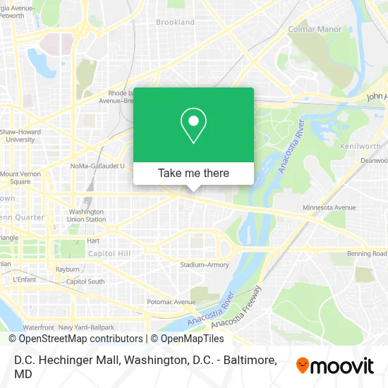 D.C. Hechinger Mall map